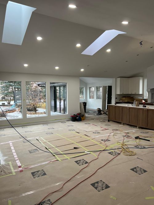 Finished Edmonton renovation - ceiling and skylight
