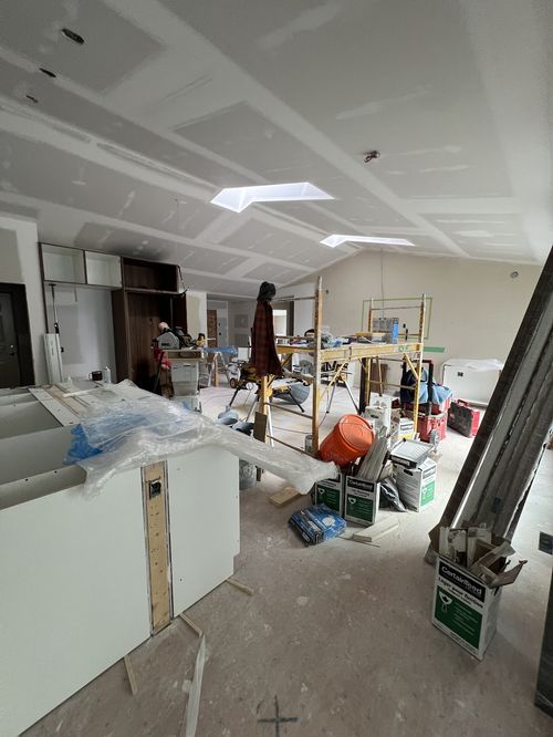 Ben Pedersen renovation - drywall taping in progress